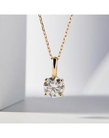 14K 베이직 모이사나이트 체인 금 목걸이