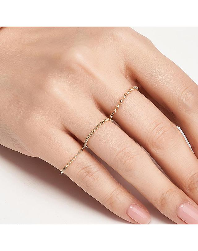 엘렌쥬얼리 18K 오링 체인 금 반지 Type A 착용컷
