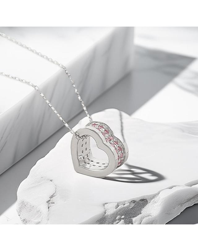 엘렌쥬얼리 실버 Silver 925 나타샤 하트 은 목걸이 착용컷