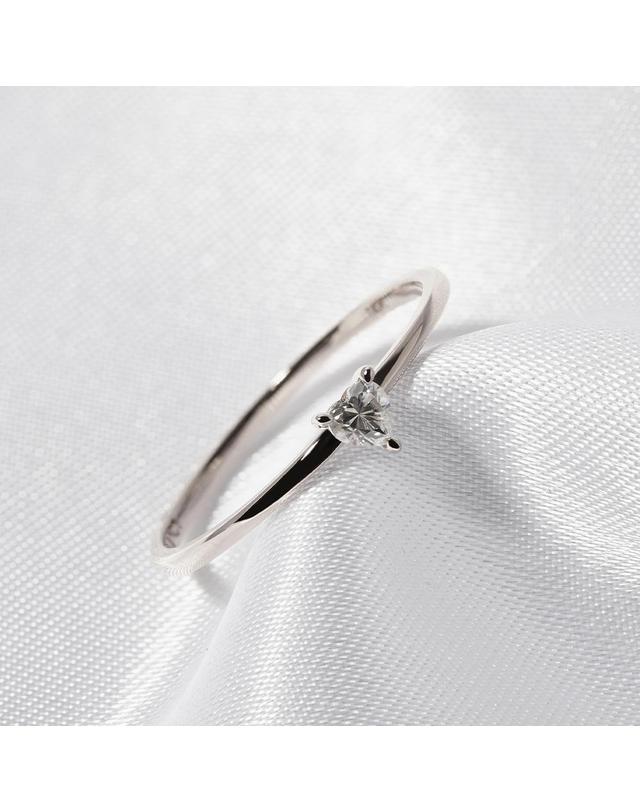 엘렌쥬얼리 실버 Silver 925 1부 하트 컷 모이사나이트 미스 링 은 반지 착용컷