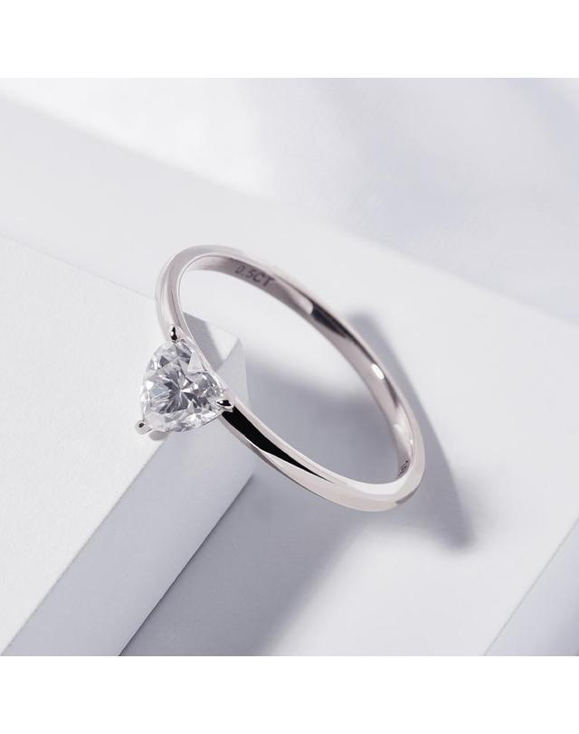 엘렌쥬얼리 실버 Silver 925 5부 하트 컷 모이사나이트 미스 링 은 반지 착용컷