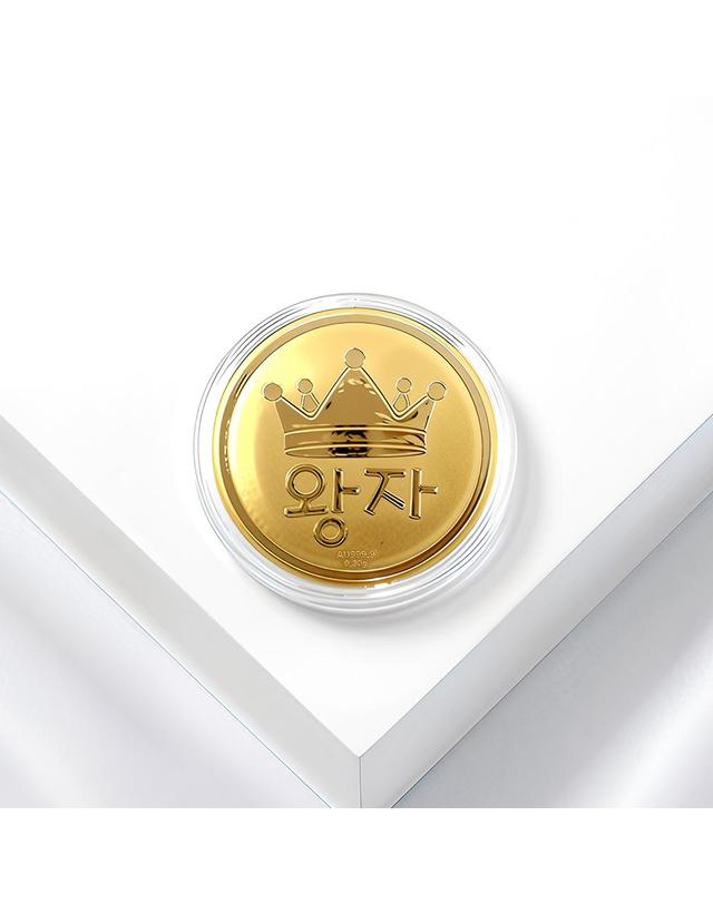 엘렌쥬얼리 24K 순금 아기 돌 잡이 선물 행운 코인 7종 0.3g 골드 착용컷