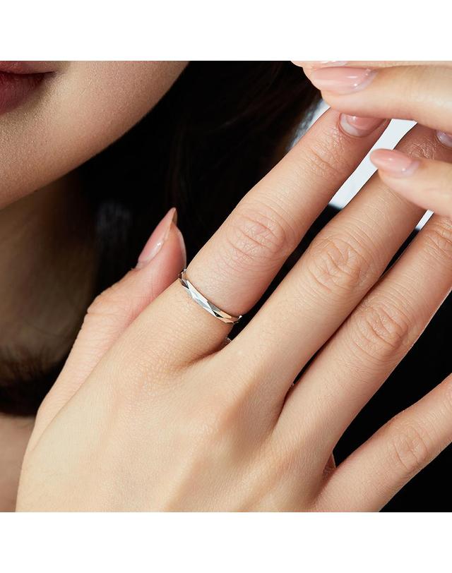 엘렌쥬얼리 엘렌쥬얼리 925실버 더블 트라이 컷팅 미스 링 은 반지 착용컷