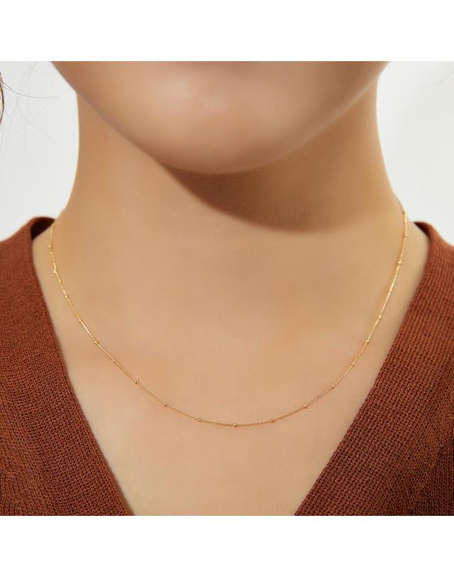 엘렌쥬얼리 엘렌쥬얼리 18K 커브 루루 체인 금 목걸이 착용컷