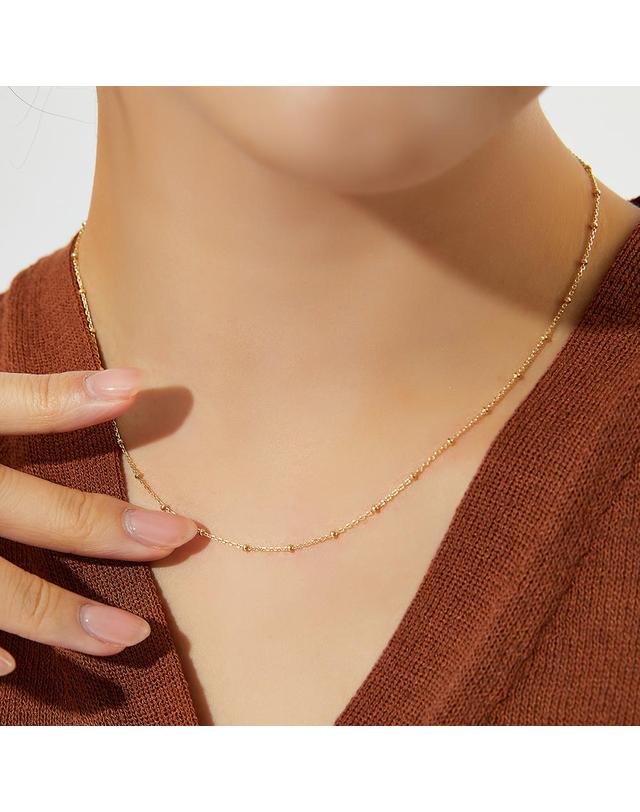 엘렌쥬얼리 엘렌쥬얼리 18K 각줄 루루 체인 금 목걸이 착용컷