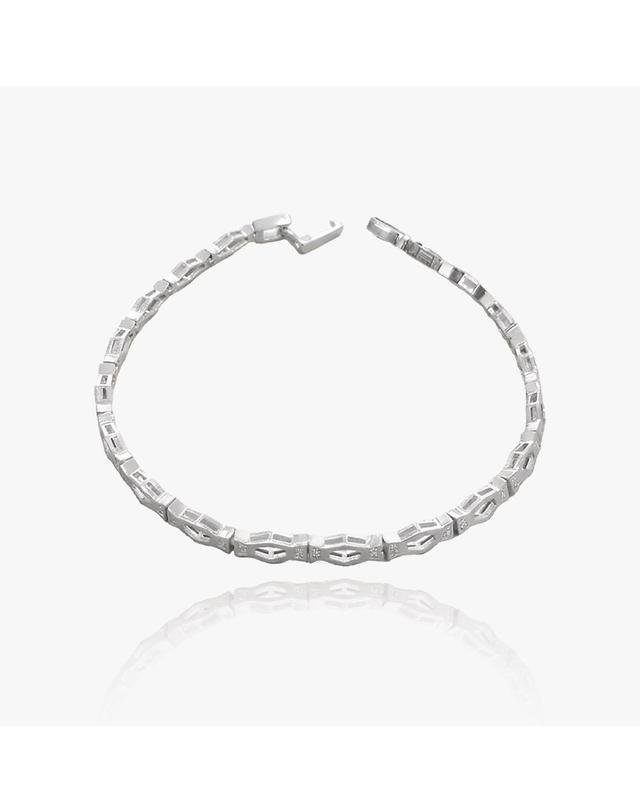 엘렌쥬얼리 엘렌쥬얼리 925 실버 Silver 헥사곤 링크 큐빅 스타일 은 팔찌 착용컷