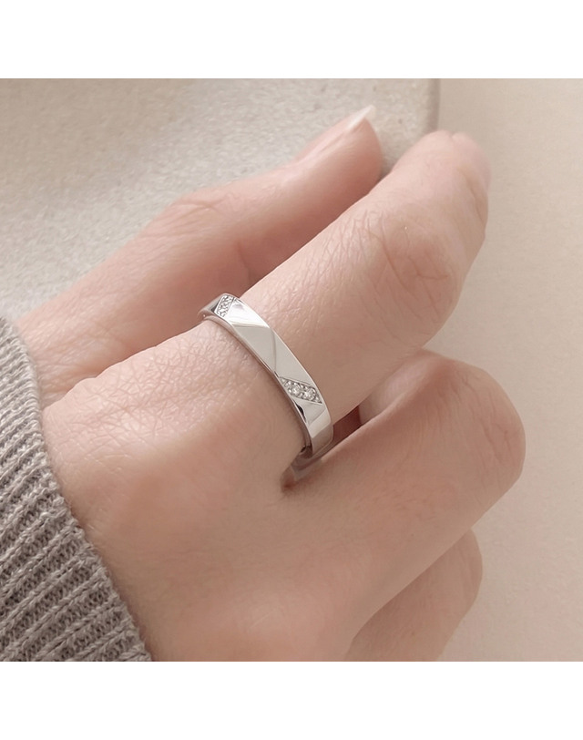 엘렌쥬얼리 실버 Silver 925 비숍 커플 링 은 반지 착용컷