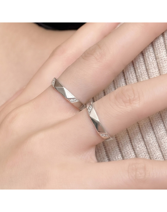 엘렌쥬얼리 실버 Silver 925 비숍 커플 링 은 반지 착용컷