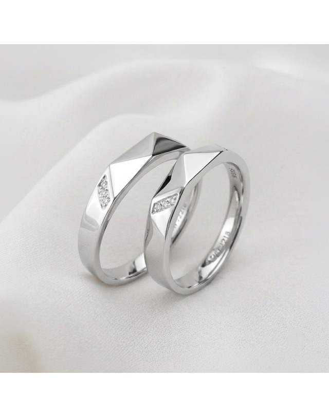 엘렌쥬얼리 실버 Silver 925 비숍 커플 링 은 반지 착용컷