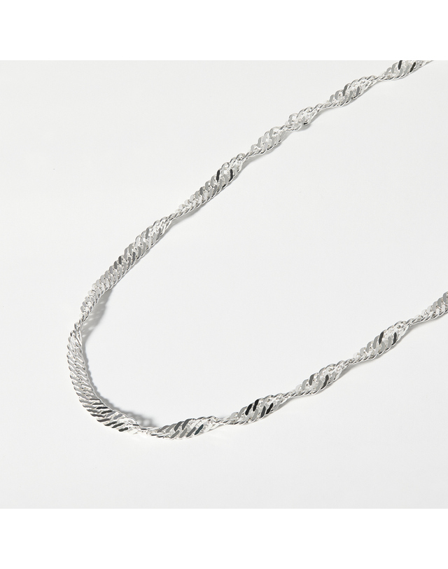 엘렌쥬얼리 실버 Silver 925 트라이 체인 은 팔찌 착용컷