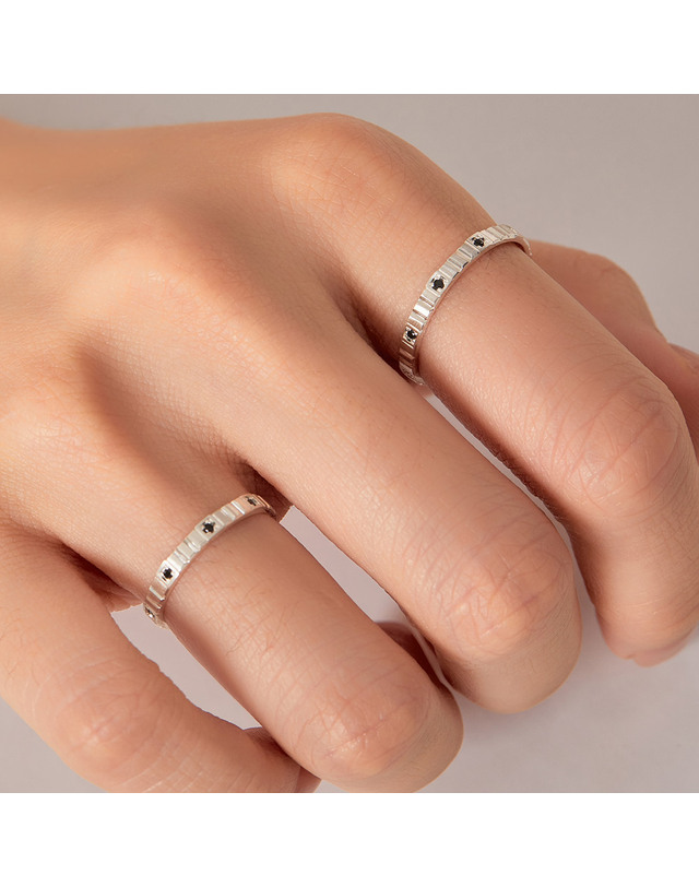 엘렌쥬얼리 실버 925 Silver 레갈로 커플 링 은 반지 착용컷