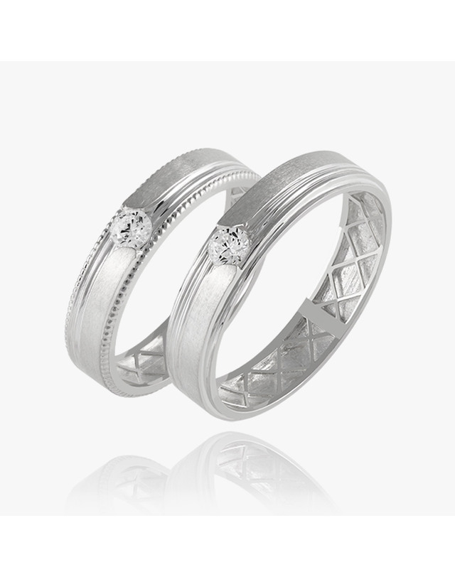 엘렌쥬얼리 실버 925 Silver 베레타 커플 링 은 반지 착용컷