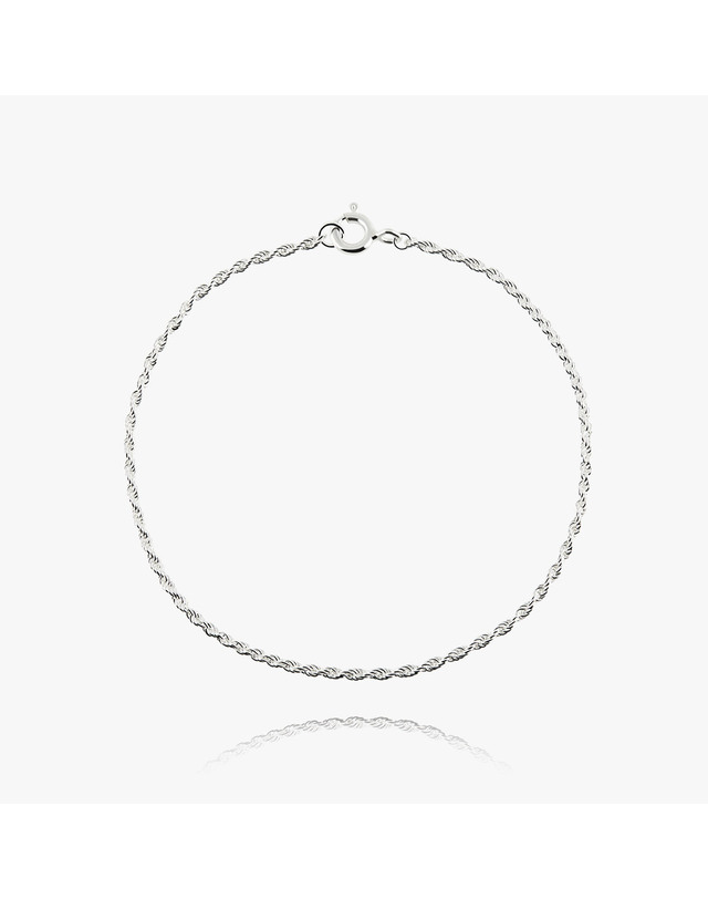 엘렌쥬얼리 실버 Silver 925 트위스트 로프 체인 은 팔찌 착용컷