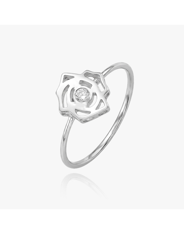 엘렌쥬얼리 실버 925 Silver 레이카 플라워 미스 링 은 실 반지 착용컷