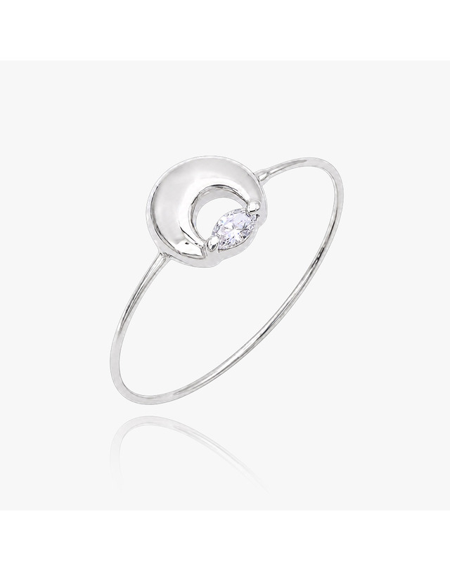 엘렌쥬얼리 실버 925 Silver 크레센트 문 미스 링 은 실 반지 착용컷