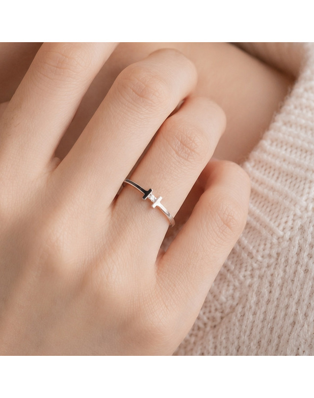 엘렌쥬얼리 실버 Silver 925 히브리 미스 링 은 반지 착용컷