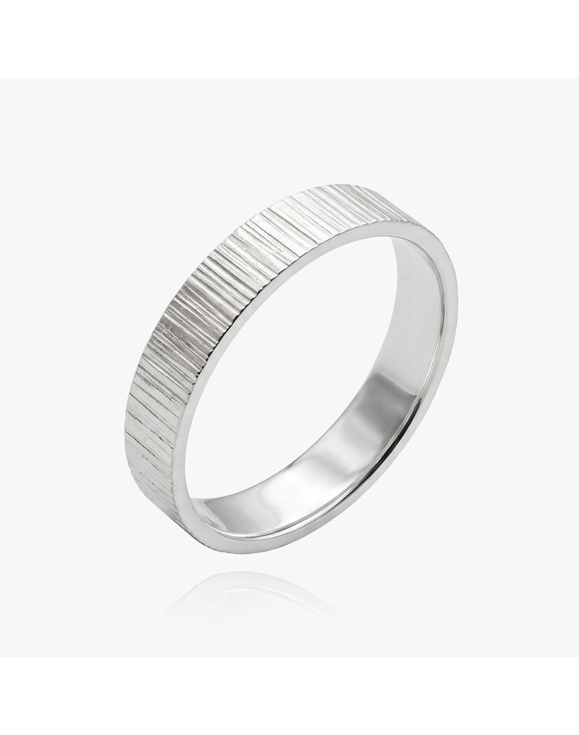 엘렌쥬얼리 실버 Silver 925 우드 텍스쳐 미스 링 은 반지 착용컷
