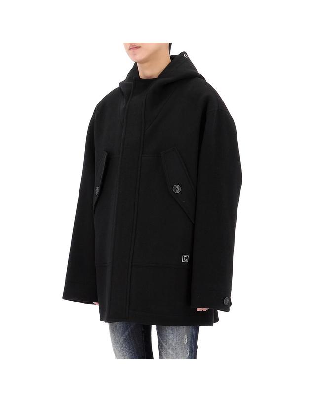 우영미 우영미 울블랜드 후드 코트 W253HC01941B 착용컷