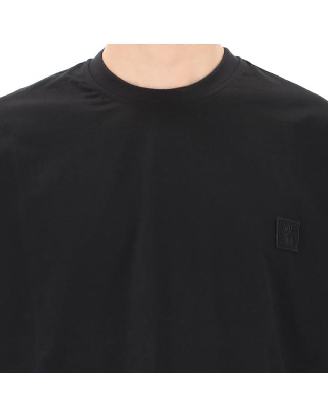 우영미 26SS 우영미 레터링 백로고 반팔 티셔츠 W261TS08708B 착용컷