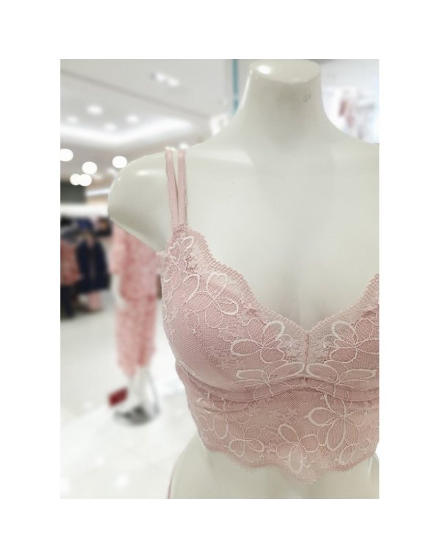 트라이엄프 Triumph [갤러리아] 핑크 Aqua Plumeria Bustier 브라렛 FSE004536 XL 착용컷