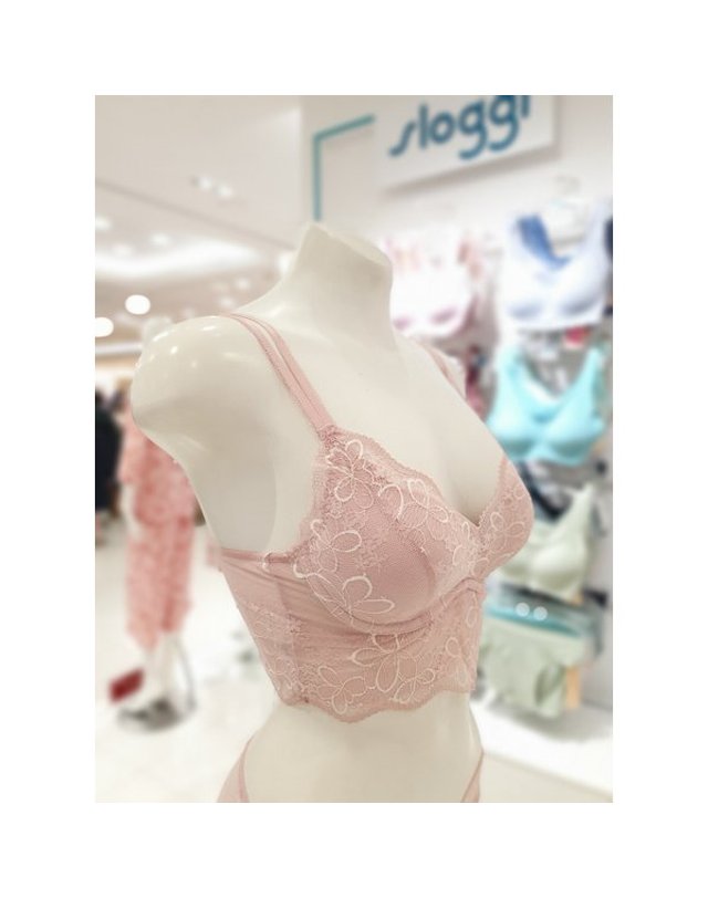 트라이엄프 Triumph [갤러리아] 핑크 Aqua Plumeria Bustier 브라렛 FSE004536 XL 착용컷