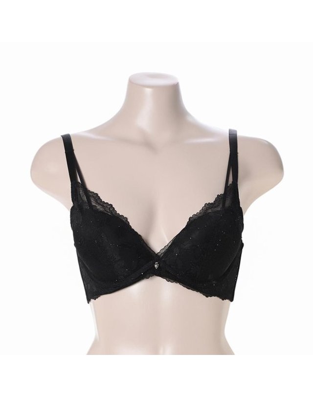 트라이엄프 Triumph [갤러리아] 블랙 논푸쉬 프링클 브라 햄팬티셋트 TFWBR712 TFWBP712 BK 착용컷
