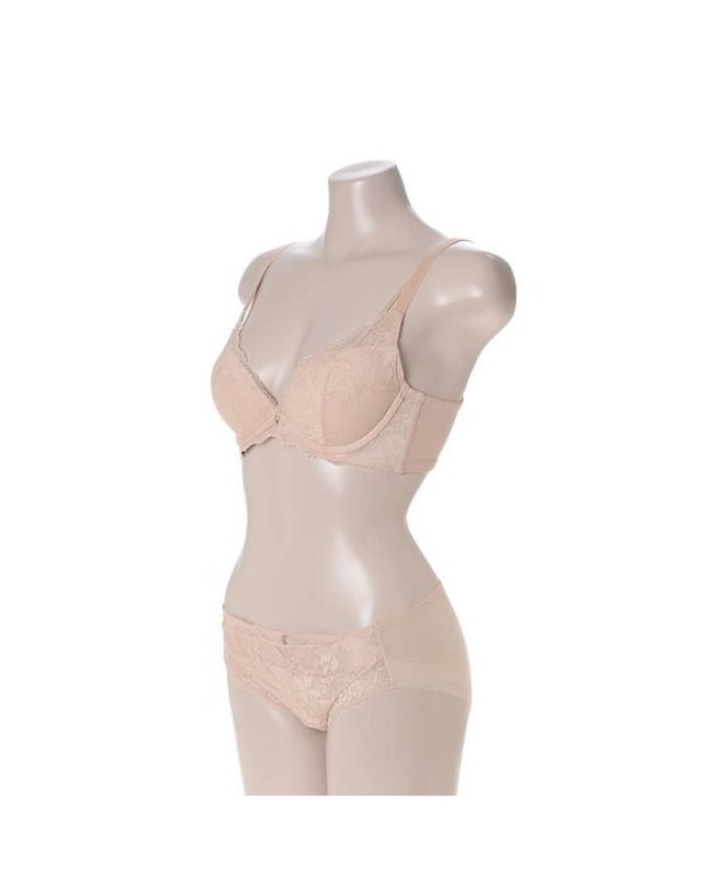 트라이엄프 Triumph [갤러리아] 베이지 논푸쉬 프링클 브라 햄팬티셋트 TFWBR712 TFWBP712 BE 착용컷