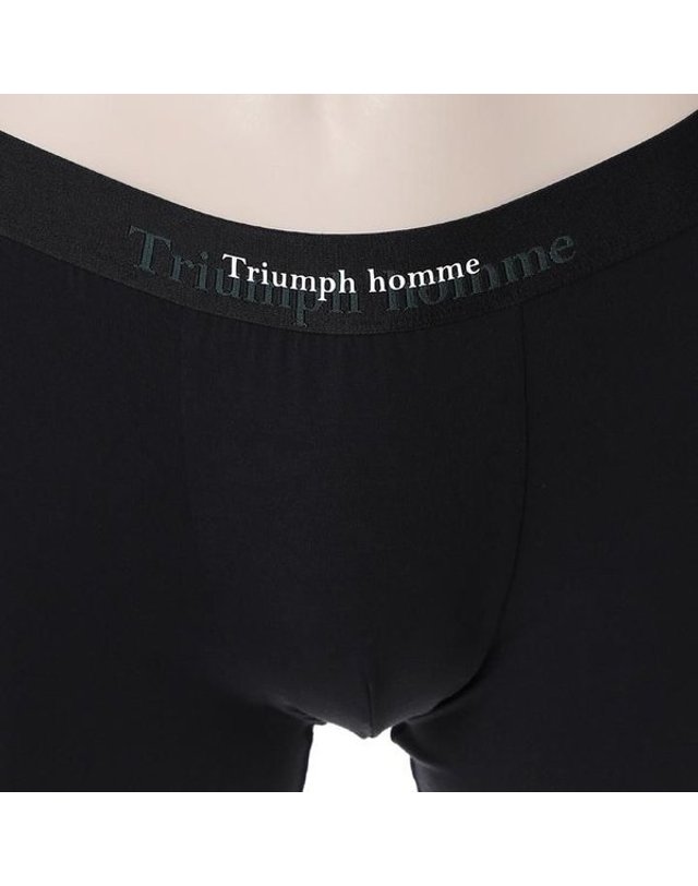 트라이엄프 Triumph [갤러리아] 블랙 모달 밴드형 남성 롱 드로즈 TFMDR711 BK 착용컷