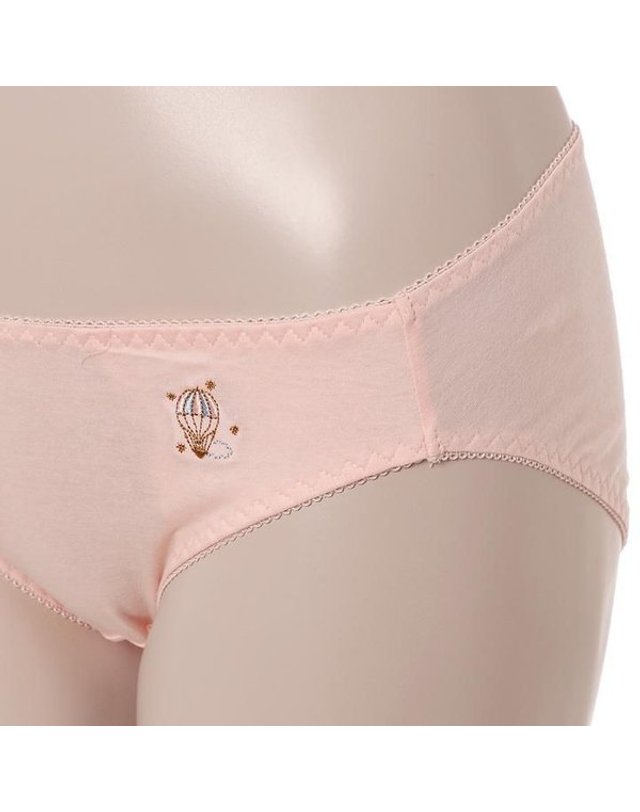 트라이엄프 Triumph [갤러리아] 피치 순면 꽃자수 데일리팬티,TCWPTR15PE 착용컷