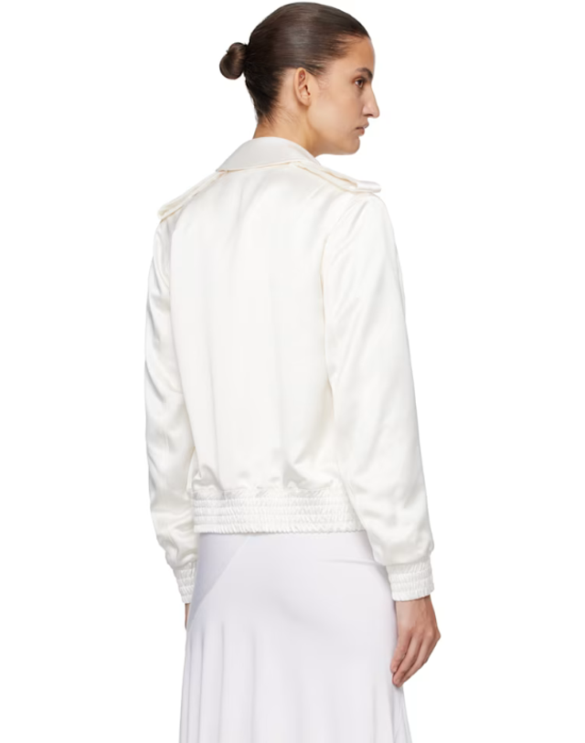 아론 애쉬 [해외직구] AARON ESH 오프 화이트 새틴 블루종 플라이트 재킷 AESS26JKW007 TP873807263 착용컷