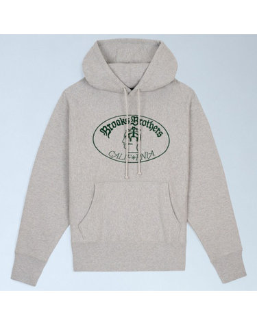 [해외직구] 26 FW 브레인 데드 X 브룩 브라더 California 후드 스웨트셔츠 그레이 BBBDP25T19004474GY07