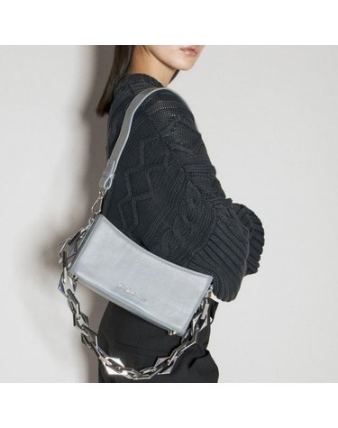 [해외직구] 26 FW 한 코펜하겐 다이아몬드 체인 레더 스트랩 숄더백 A 132645 GREY