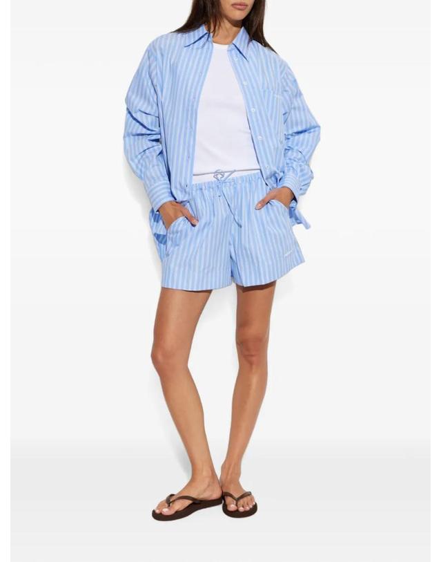 훈자 지 [해외직구] 26 FW 훈자지 에센셜 스트라이프 셔츠 ESSENTIALSHIRTICOTTONSTRIPE TP457608524 착용컷