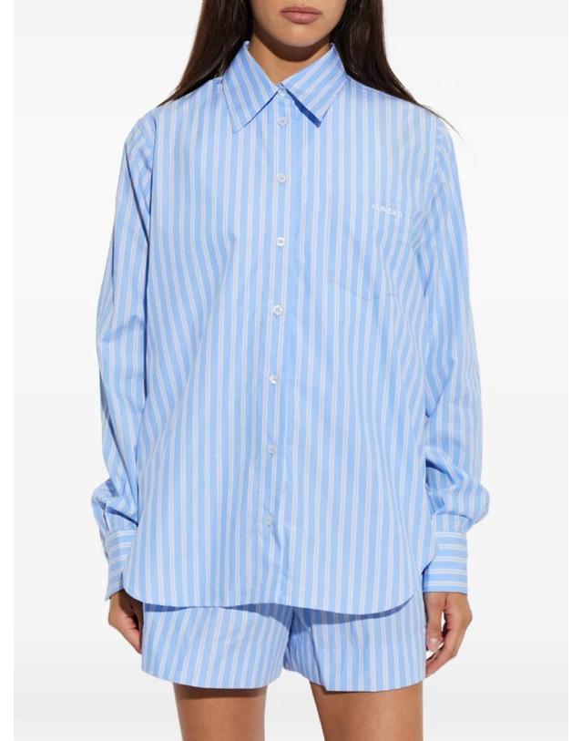 훈자 지 [해외직구] 26 FW 훈자지 에센셜 스트라이프 셔츠 ESSENTIALSHIRTICOTTONSTRIPE TP457608524 착용컷