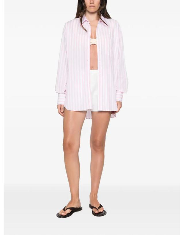 훈자 지 [해외직구] 26 FW 훈자지 카바나 스트라이프 자수 셔츠 CABANASTRIPEEMBROIDEREDSHIRT TP458247199 착용컷