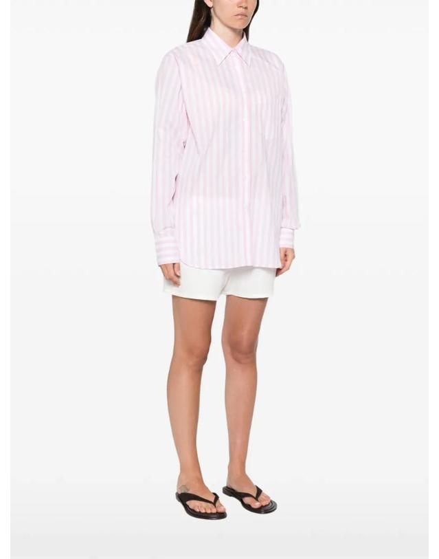 훈자 지 [해외직구] 26 FW 훈자지 카바나 스트라이프 자수 셔츠 CABANASTRIPEEMBROIDEREDSHIRT TP458247199 착용컷
