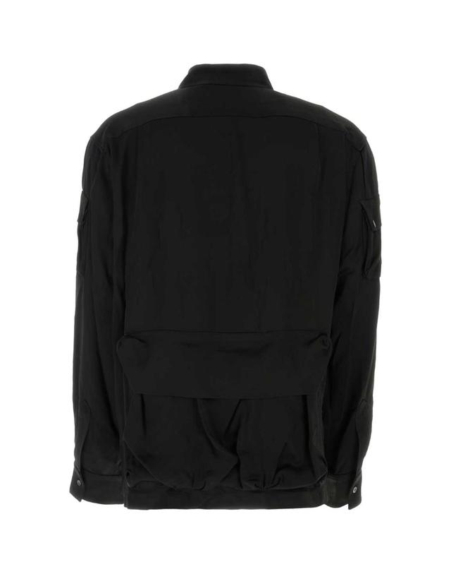 보터 [해외직구] 23FW 보터 블랙 새틴 셔츠 MN4035W109CRESATBLK TP572877329 착용컷
