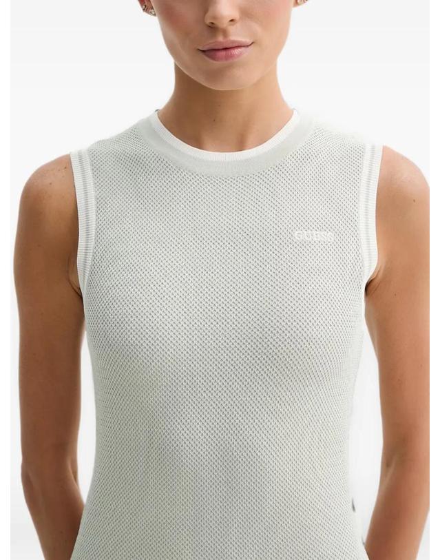 게스 [해외직구] 26 FW 게스 가브리 퍼포레이티드 니트 민소매 미니 드레스 V6GK04Z0648 TP455556890 착용컷