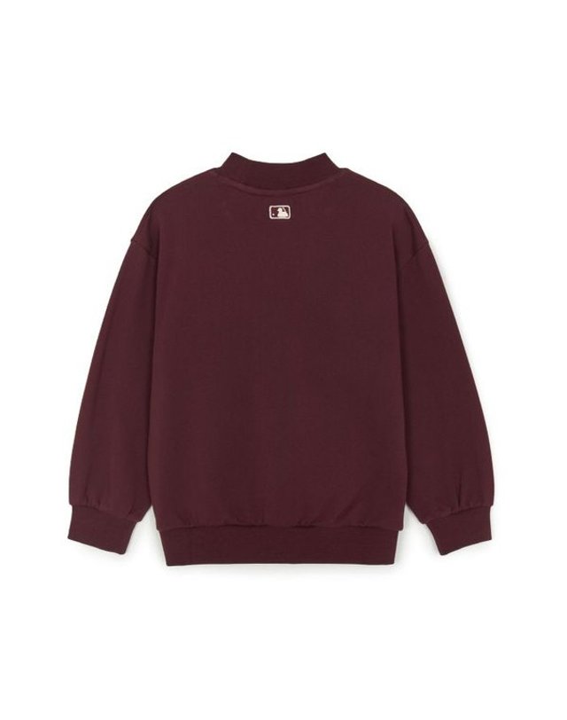 엠엘비키즈_ MLB키즈_ [갤러리아] (MTB13)MLB키즈 베이직 레터링 기모 맨투맨(7AMTB1356) 착용컷