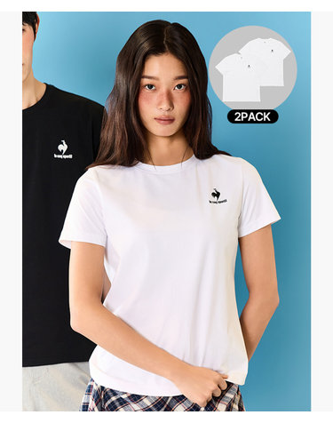 르꼬끄 스포르티브 [르꼬끄공식] [온라인단독] 유니 르프레쉬 2pack 반팔티 QR213JRS41