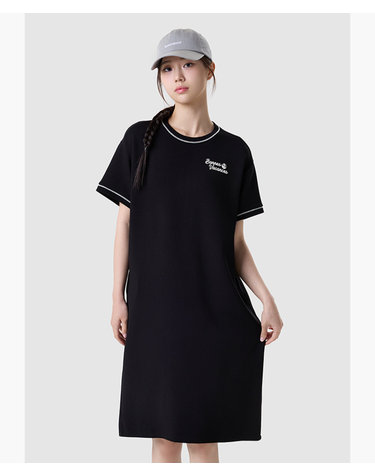 [르꼬끄공식] 여성 쿨텐션 루즈핏 라운드넥 원피스 QR222OOP61