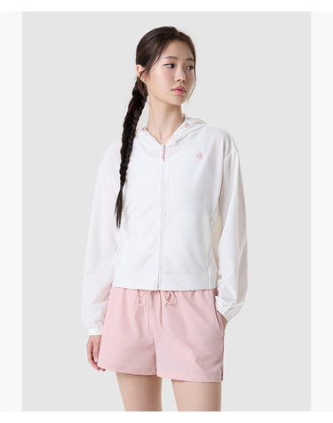 [르꼬끄공식] 여성 루즈핏 메쉬 후드 자켓 QR222SJK65
