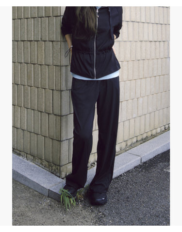 [르꼬끄공식] 여성 자가드 우븐 셔링 스트레이트 팬츠 QR322OPT82