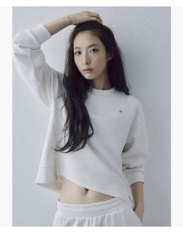 [르꼬끄공식] 여성 더블텐션 라운드 맨투맨 QR322OFS71