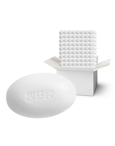 (무배)알뜨랑 세면 비누 흰색 1박스 (130g X 80개입)