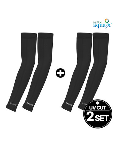 루디스 아웃도어 LUPDUA01 블랙 UV차단 쿨 팔목형 팔토시 2p, 2SET