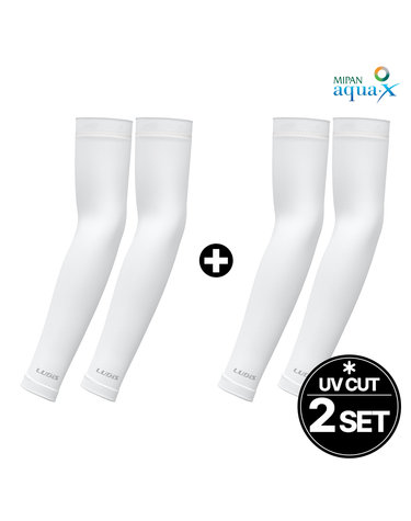 루디스 아웃도어 LUPDUA01 화이트 UV차단 쿨 팔목형 팔토시 2p, 2SET