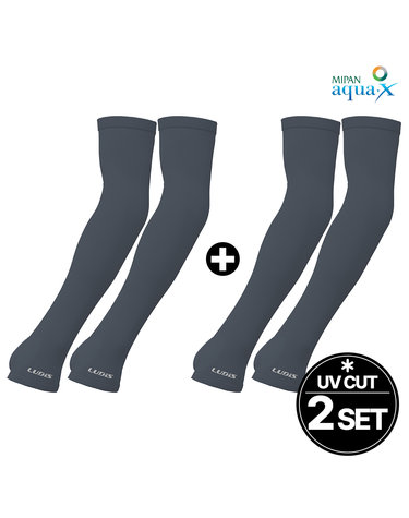 루디스 아웃도어 LUPDUA02 그레이 UV차단 쿨 손등커버형 팔토시 2p, 2SET