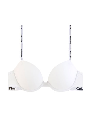 CK 여성 모던 코튼 데미 브라 QF7936 WHITE