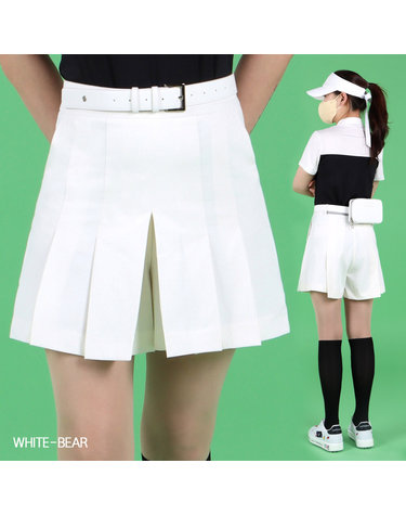 화이트베어 하프 플리츠 여성 치마바지 WB708